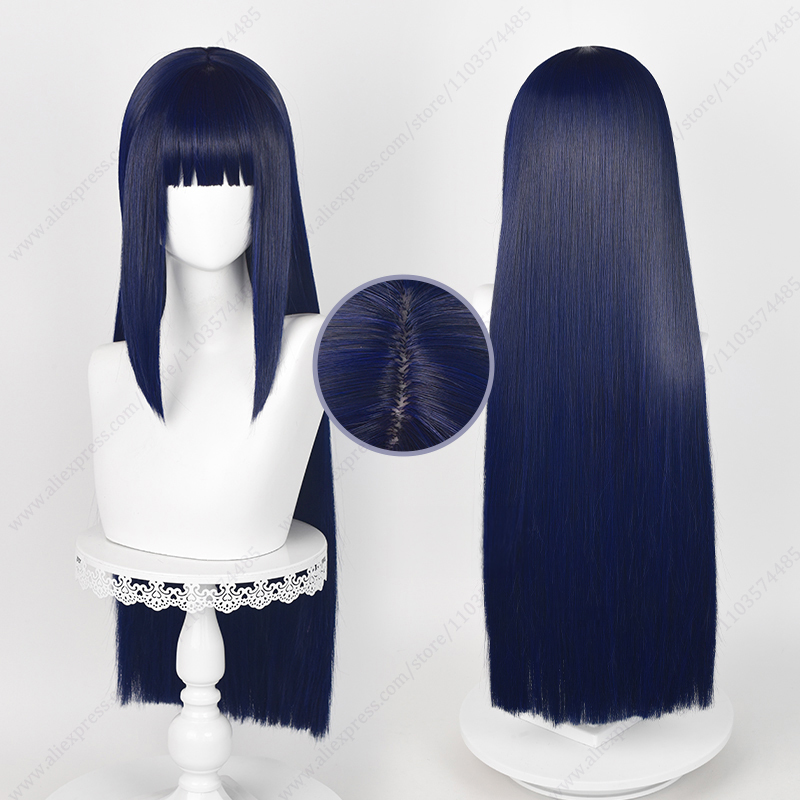 Synthetic Braided Wigs For Black Women - باروكة هيناتا هيوجا للتنكر، شعر أزرق