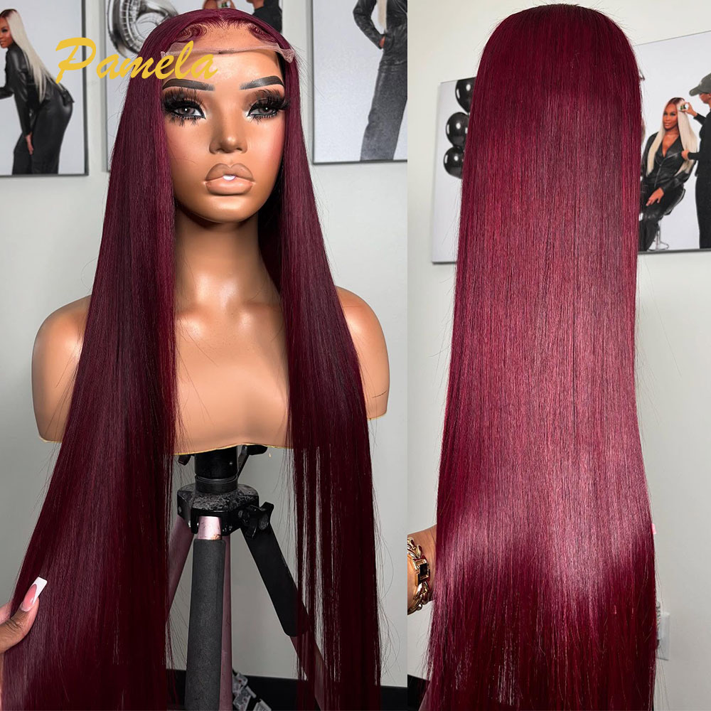 سوبر مزدوجة تعادل بورجوندي الم - مراجعة Human Hair Wigs وسعره