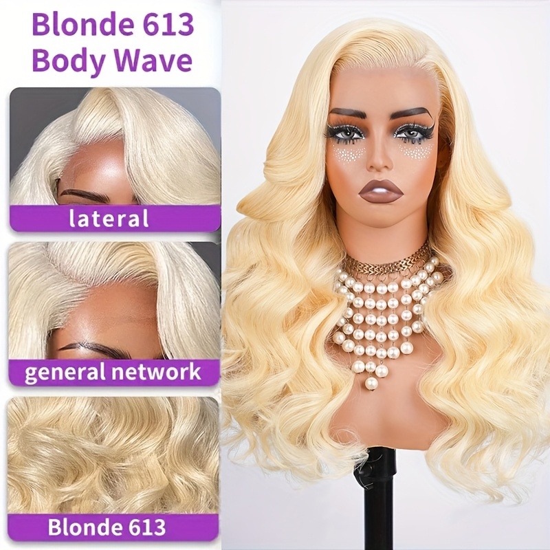 613 باروكة شعر طبيعي بدانتيل أ - مراجعة 613 Blonde Body Wave Lace Front Wig وسعره